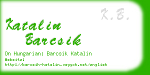 katalin barcsik business card